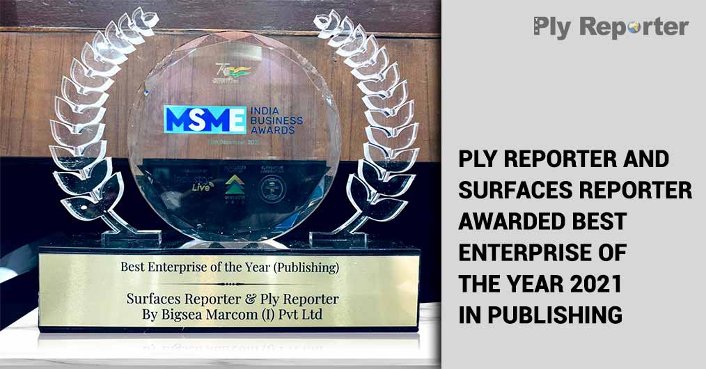 Ply Reporter and Surfaces Reporter awarded Best Enterprise of the year 2021 in Publishing 